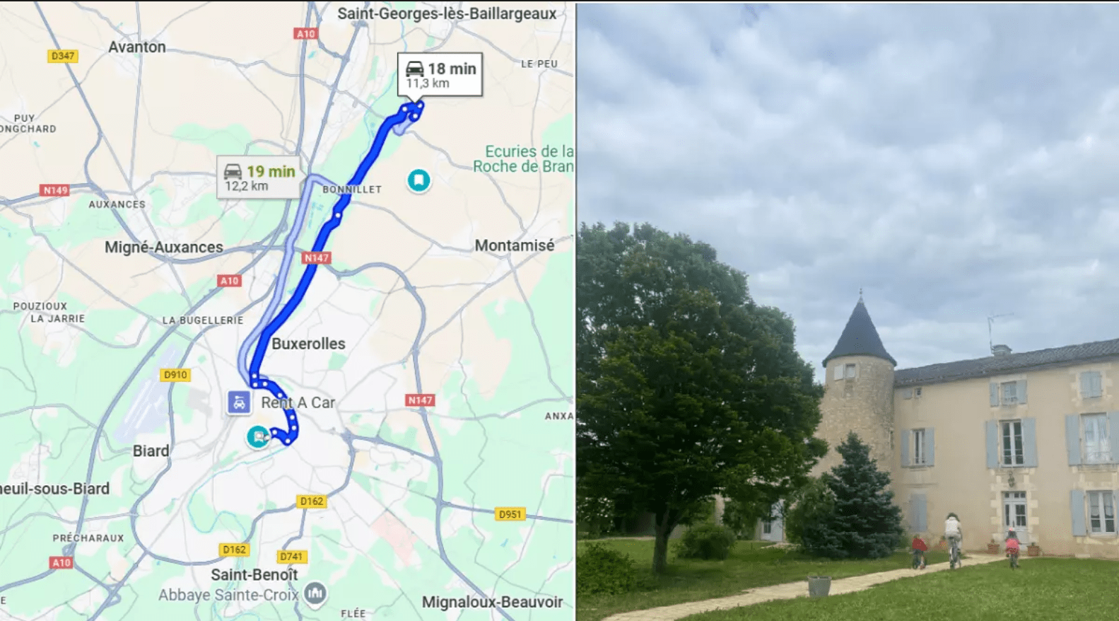 مسیر برروی نقشه به همراه نمای خونه